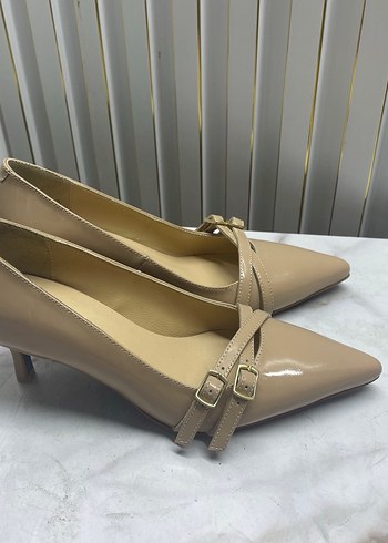 Bej Stiletto Topuklu Kadın Ayakkabı - Görsel 2