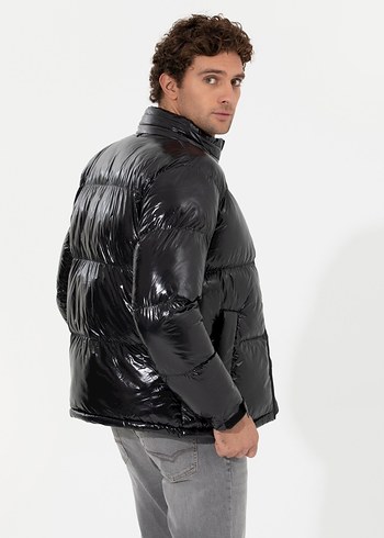 Cacharel Siyah Comfort Fit Kaz Tüyü Buffer Mont - Görsel 2