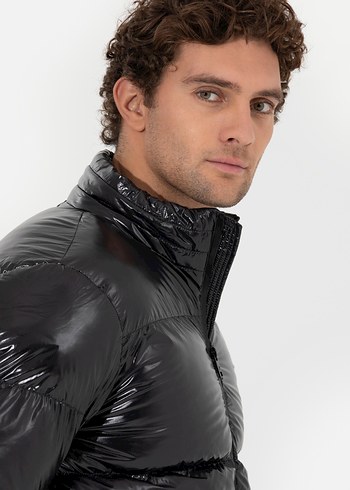 Cacharel Siyah Comfort Fit Kaz Tüyü Buffer Mont - Görsel 4