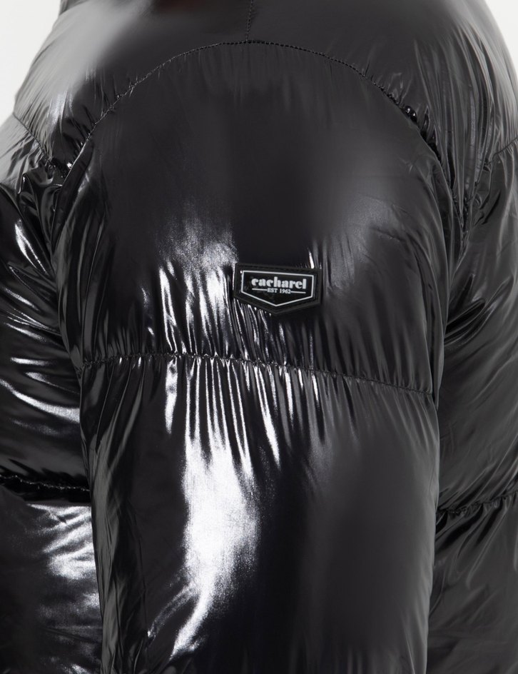 Cacharel Siyah Comfort Fit Kaz Tüyü Buffer Mont - Görsel 3