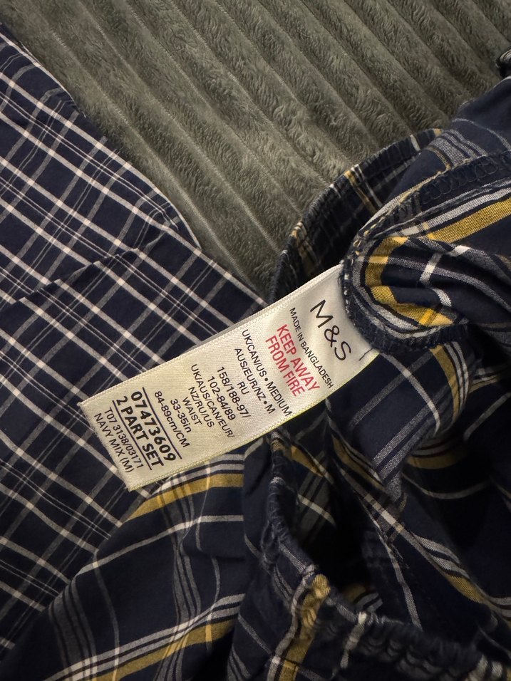 M&s Erkek Kareli Pijama Altları - Görsel 3