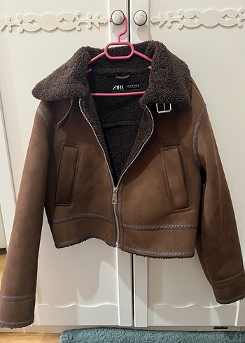 Kahverengi Kürklü Deri Kadın Ceket - Görsel 3