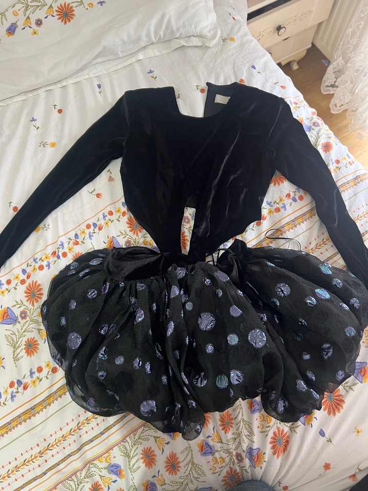 Uzun Kollu Straplez Mini Siyah Pileli Elbise - Görsel 2