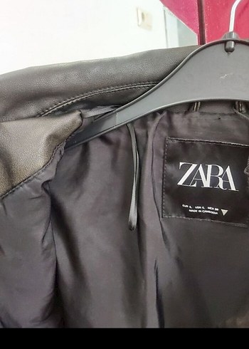 Siyah Deri Fermuarlı Kadın Ceket - Görsel 4