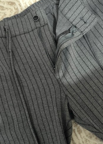 ZARA Gri ÜTÜ İSTEMEYEN ERKEK KUMAŞ PANTOLON - Görsel 3