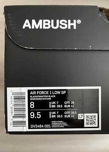 Nike x Ambush Air Force 1 Low Siyah Platform Spor Ayakkabı - Görsel 6