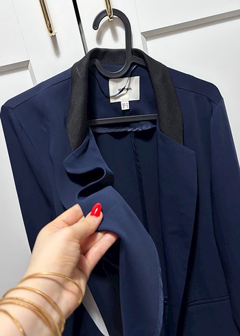 Lacivert Midi Boy Ceket - Görsel 3