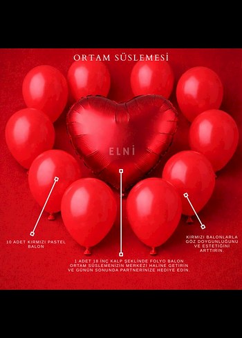 Romantik Masa Süsleme Paketi - Görsel 2