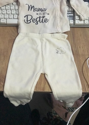 Bebek Kız Baskılı Hastane Kıyafeti Beyaz - Görsel 2