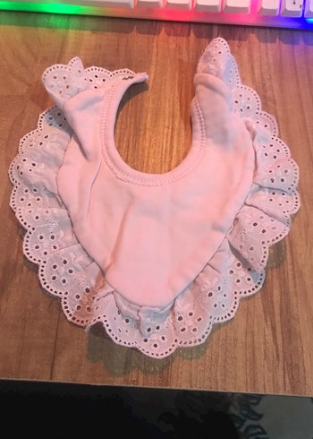 Nakışlı Pembe Bebek Önlüğü - Görsel 2