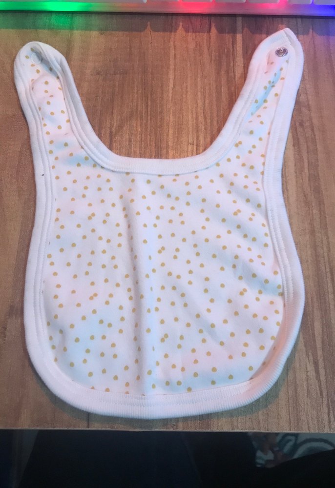 Bebek için beyaz puantiyeli önlük - Görsel 2