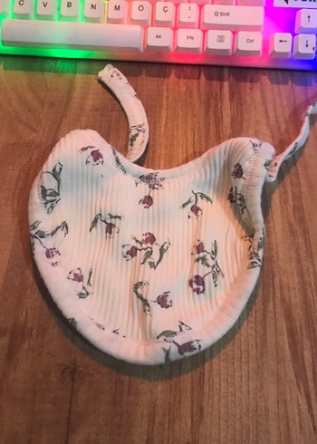 Desenli Mor Bebek Mama Önlüğü - Görsel 2