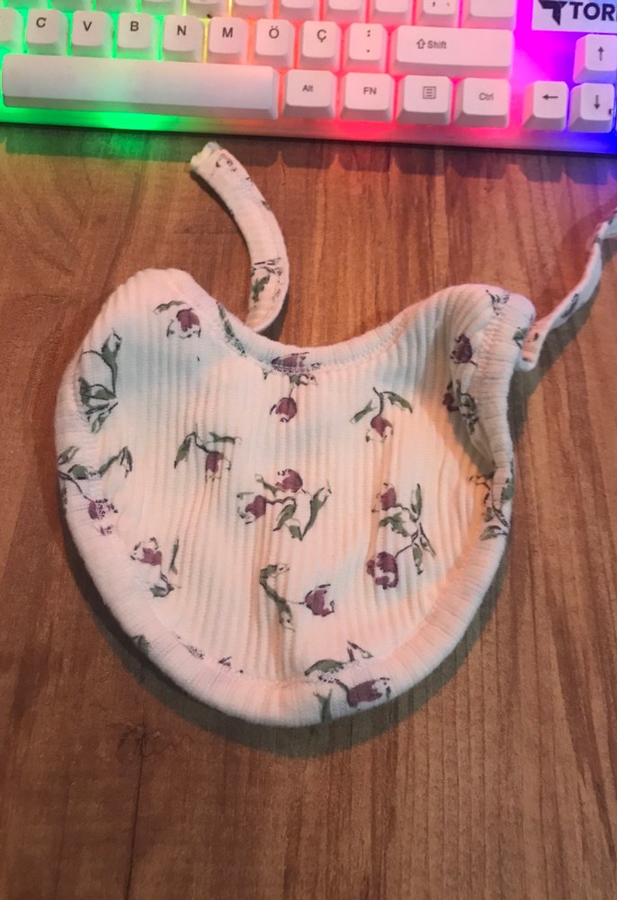 Desenli Mor Bebek Mama Önlüğü - Görsel 2