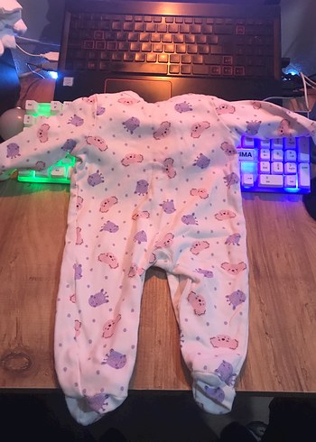 Bebek Kız Baskılı Düğmeli Hastane Tulumu - Görsel 3