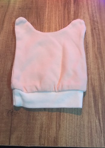 Pembe Bebek Yenidoğan şapka - Görsel 2