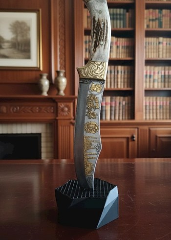 Altın İşlemeli Dekoratif Bıçak - Görsel 2