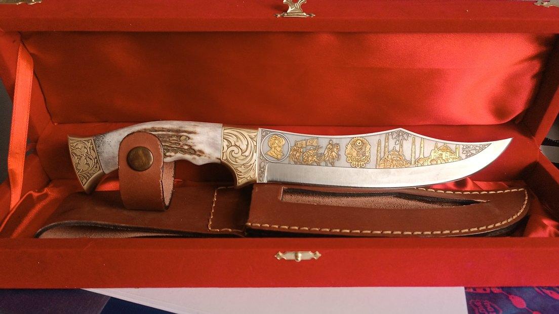 Altın İşlemeli Dekoratif Bıçak - Görsel 4