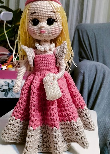 Pembe El Örgüsü Prenses Bebek - Görsel 3