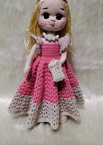 Pembe El Örgüsü Prenses Bebek - Görsel 2