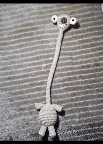 Bej ve Gri Örgü Peluş Oyuncak - Görsel 2