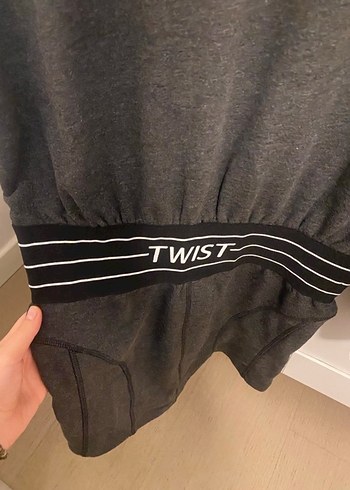 Gri Kadın Midi Triko Elbise - Görsel 2