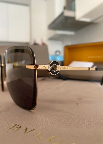 Bvlgari Minimalist Transparan Gri Kahverengi Kadın Gözlük. - Görsel 2