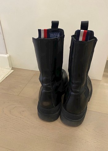 Kadın Siyah Deri Yüksek Topuklu Bot - Görsel 3