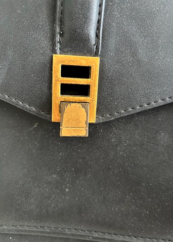 Modern Klasik Siyah Deri Kadın Çanta - Görsel 3