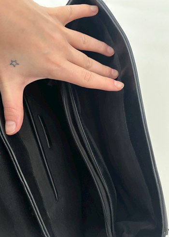 Modern Klasik Siyah Deri Kadın Çanta - Görsel 4