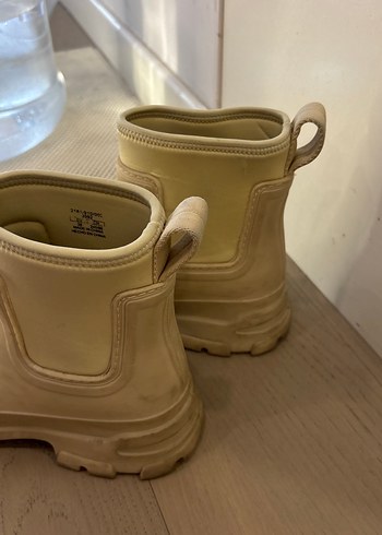 Bej Minimalist Platform Topuklu Kadın Bot - Görsel 4