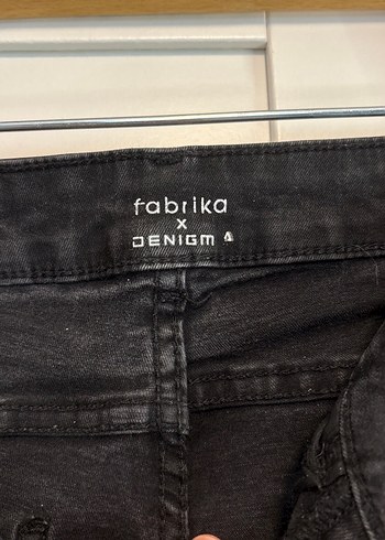 Siyah eskitme yüksel bel ispanyol kot - Görsel 3