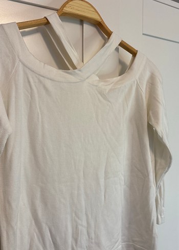 Kadın Beyaz Uzun Kollu Keten Bluz - Görsel 2