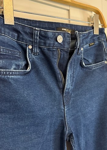 Lacivert Kadın Midi Boy Normal Kesim Kot Pantolon - Görsel 3