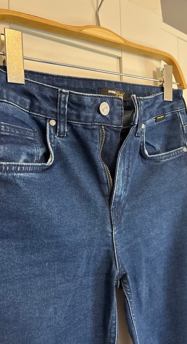 Lacivert Kadın Midi Boy Normal Kesim Kot Pantolon - Görsel 3