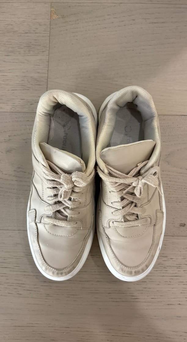 Bej Minimalist Kadın Platform Sneaker - Görsel 3