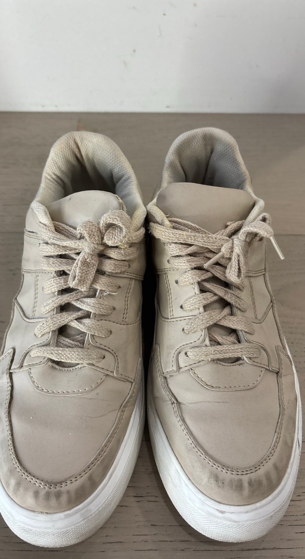 Bej Minimalist Kadın Platform Sneaker - Görsel 4