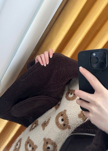 Kahverengi Kürklü Deri Kadın Mont - Görsel 3