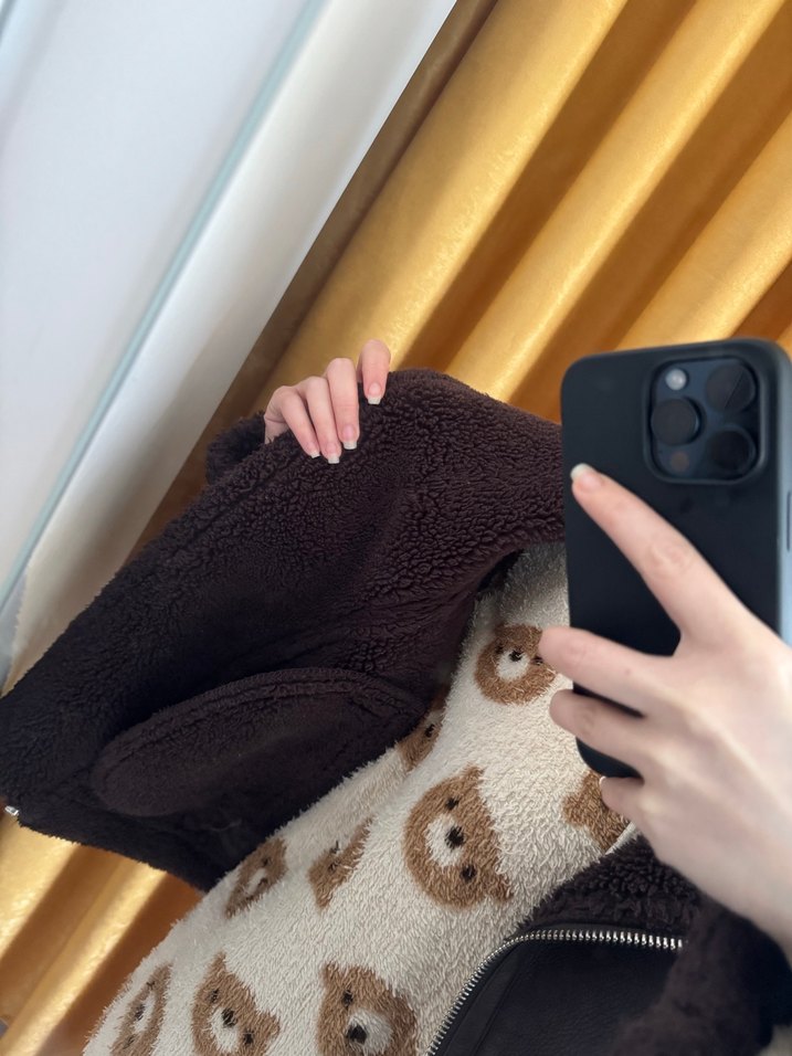 Kahverengi Kürklü Deri Kadın Mont - Görsel 3