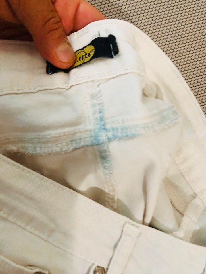 Beyaz Düz Kesim Jean Pantolon — görsel 8/13