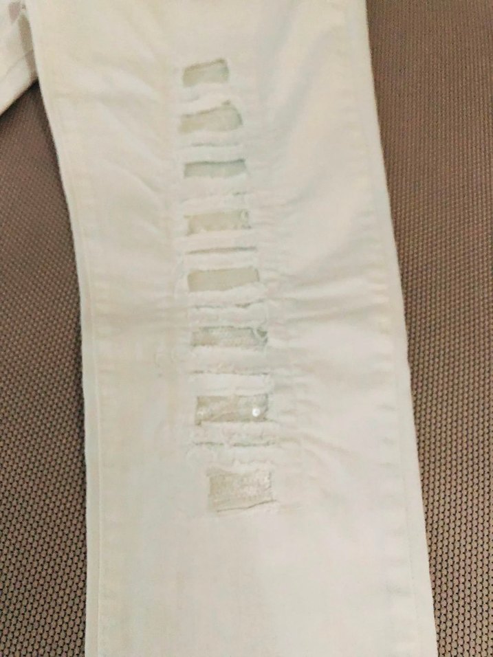 Beyaz Düz Kesim Jean Pantolon — görsel 6/13