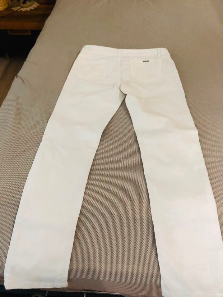 Beyaz Düz Kesim Jean Pantolon — görsel 3/13