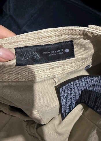 Bej Midi Kadın Pantolon Rahat Kesim - Görsel 3