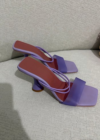 Pastel Mor Stiletto Topuklu Kadın Sandalet - Görsel 2