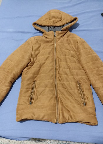 erkek Bej Süet Fermuarlı Mont - Görsel 2