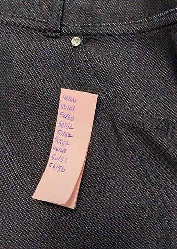 Kadın Siyah Midi Denim Kumaş likralı Pantolon, büyük bedenler - Görsel 4