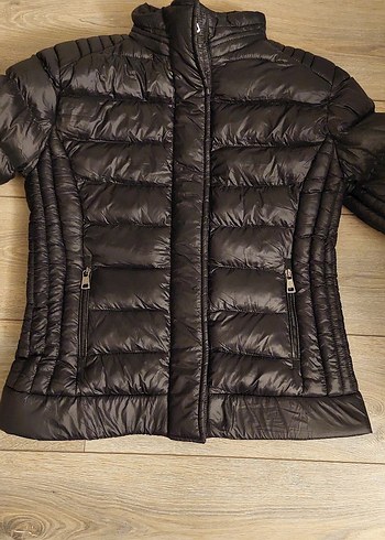 Siyah Fermuarlı Kadın Mont Slim fit belden oturtmalı. - Görsel 3