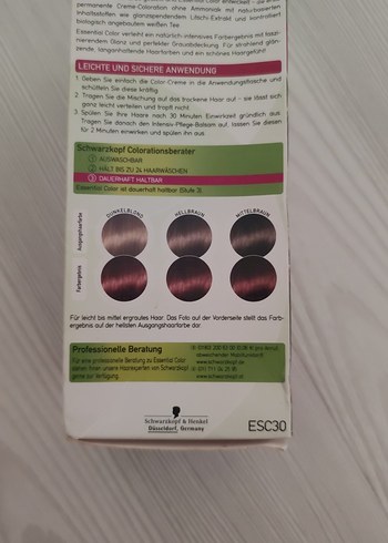 Schwarzkopf Essential Color Kalıcı Saç Boyası 230 Maun - Görsel 2