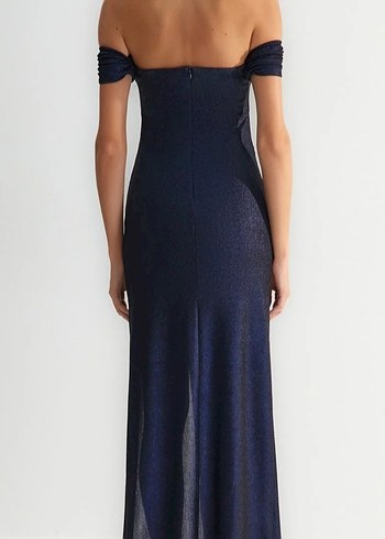 Lacivert Güneş Aksesuar Detaylı Abiye Rlbise - Görsel 2