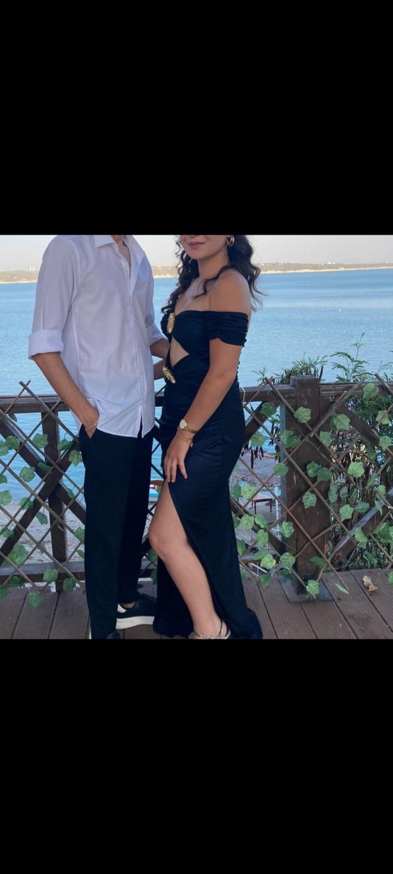 Lacivert Güneş Aksesuar Detaylı Abiye Rlbise - Görsel 3