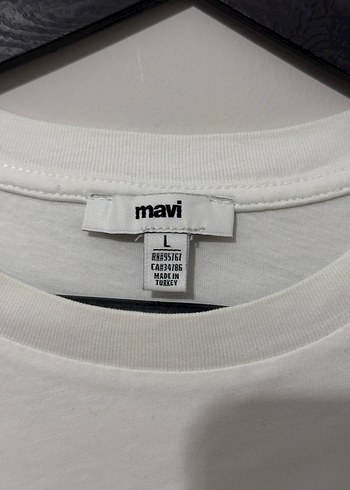 Beyaz mavi Baskılı Kadın Tişört - Görsel 2